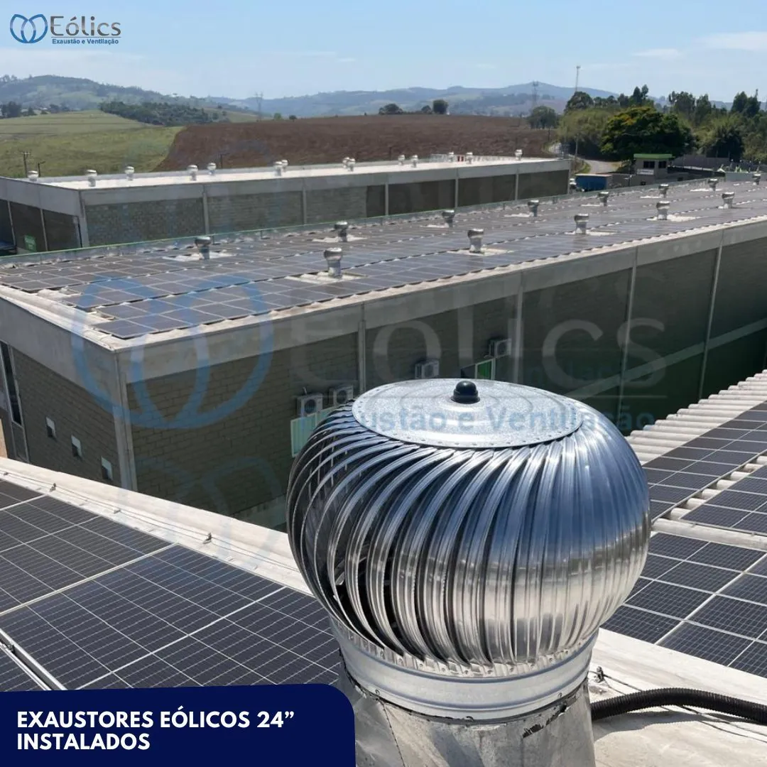 Detalhes de acabamento em ventilação industrial